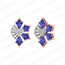 Trendy 14K Rose Gold Diamond Heart Shape Pendant Set Sarafa Bazar India