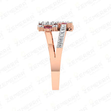 Trendy 14KT Rose Gold Diamond Ruby Ring Sarafa Bazar India