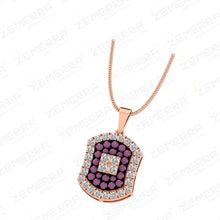 Trendy Diamond Pendant Sets in 14K Gold Sarafa Bazar India