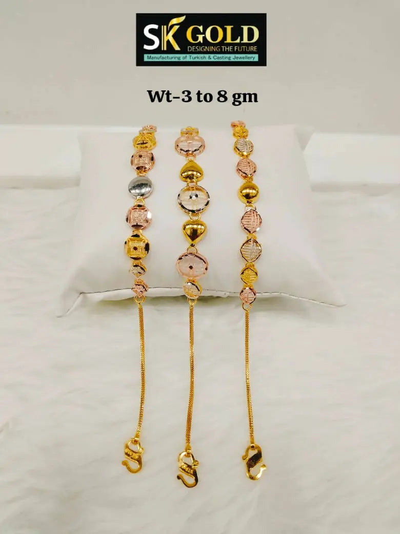 GOLDGIFTIDEAS 22K Gold Delicate Fancy Bracelets, Gold Rudraksha Bracelet  for Mens/Boys