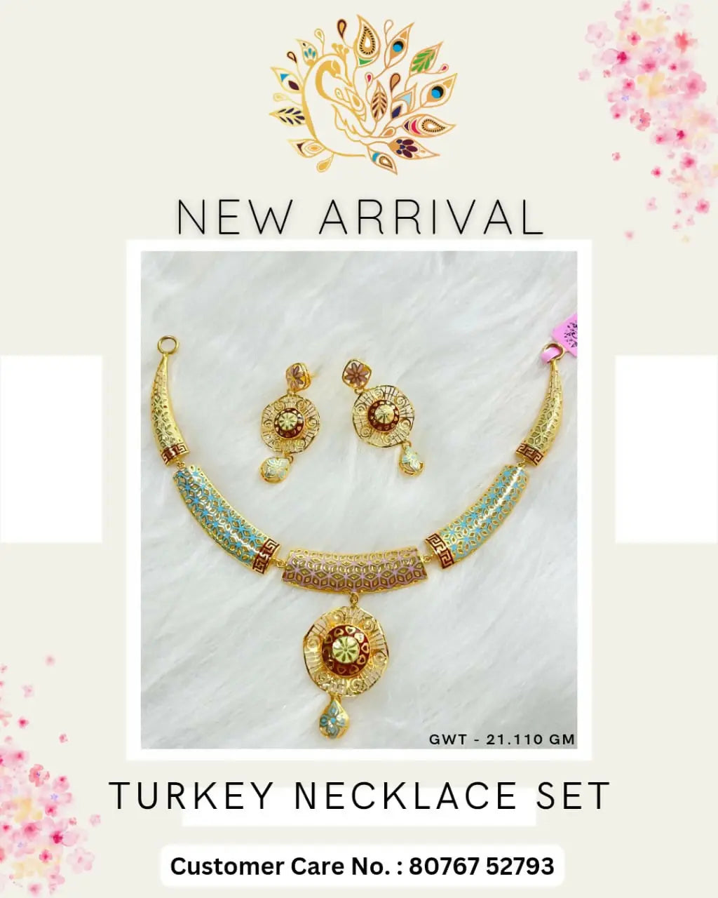 Turkey Enamel Necklace Sarafa Bazar India