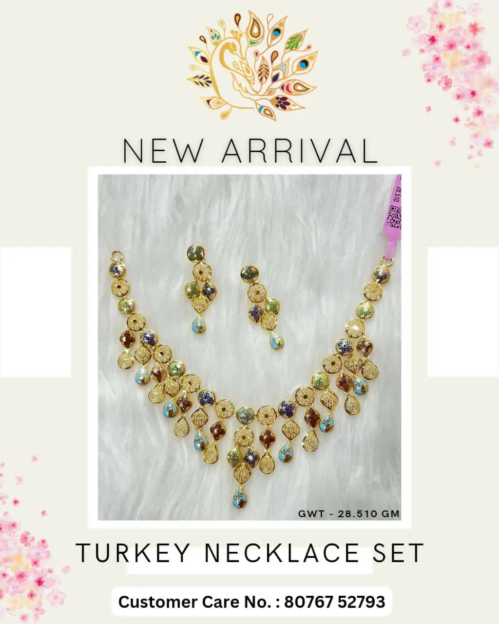 Turkey Enamel Necklace Sarafa Bazar India