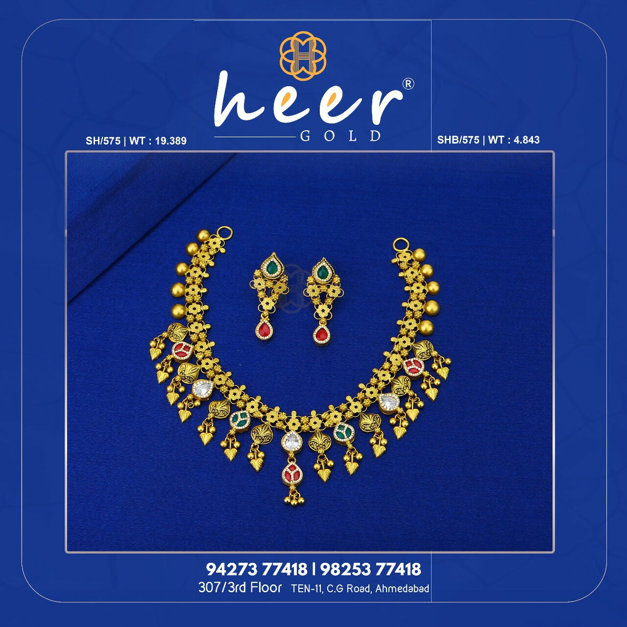 Kundan Antique Necklace Sarafa Bazar India