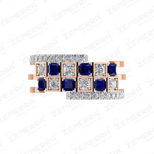 Unique 14K Gold Diamond Band Ring Sarafa Bazar India