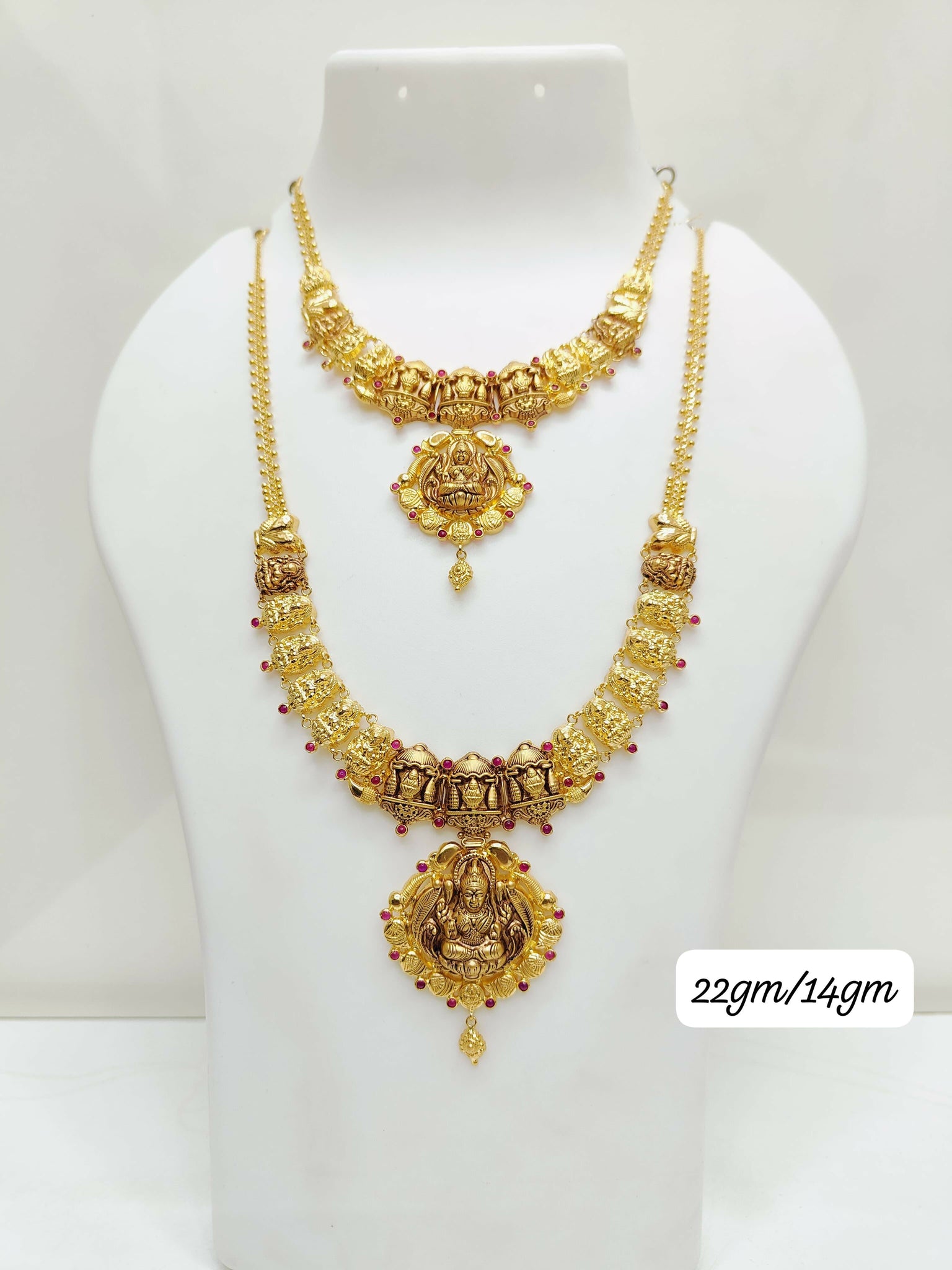 Antique Temple Necklace & Haram Sarafa Bazar India