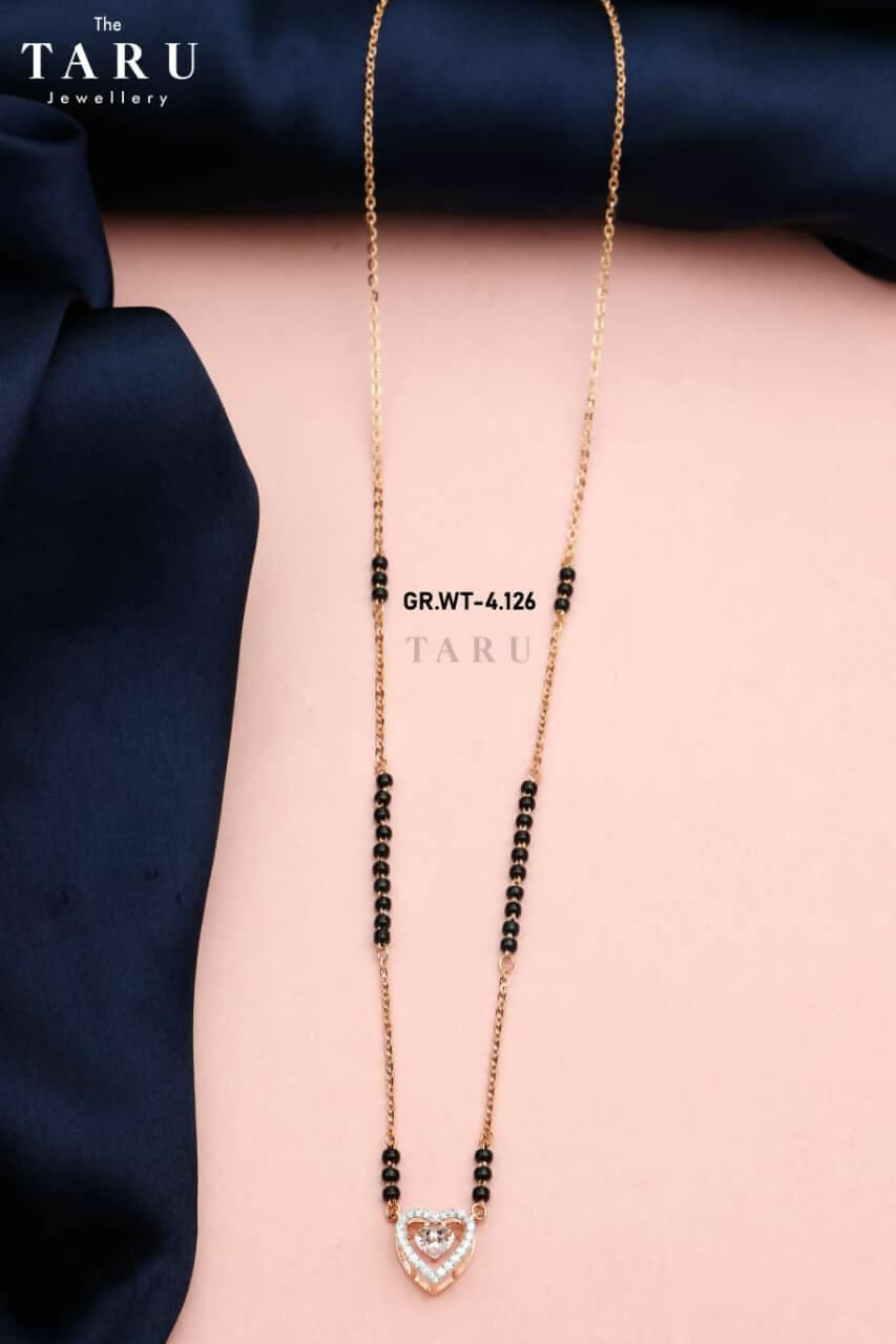 18kt Rose Gold Designer Mangalsutra Sarafa Bazar India