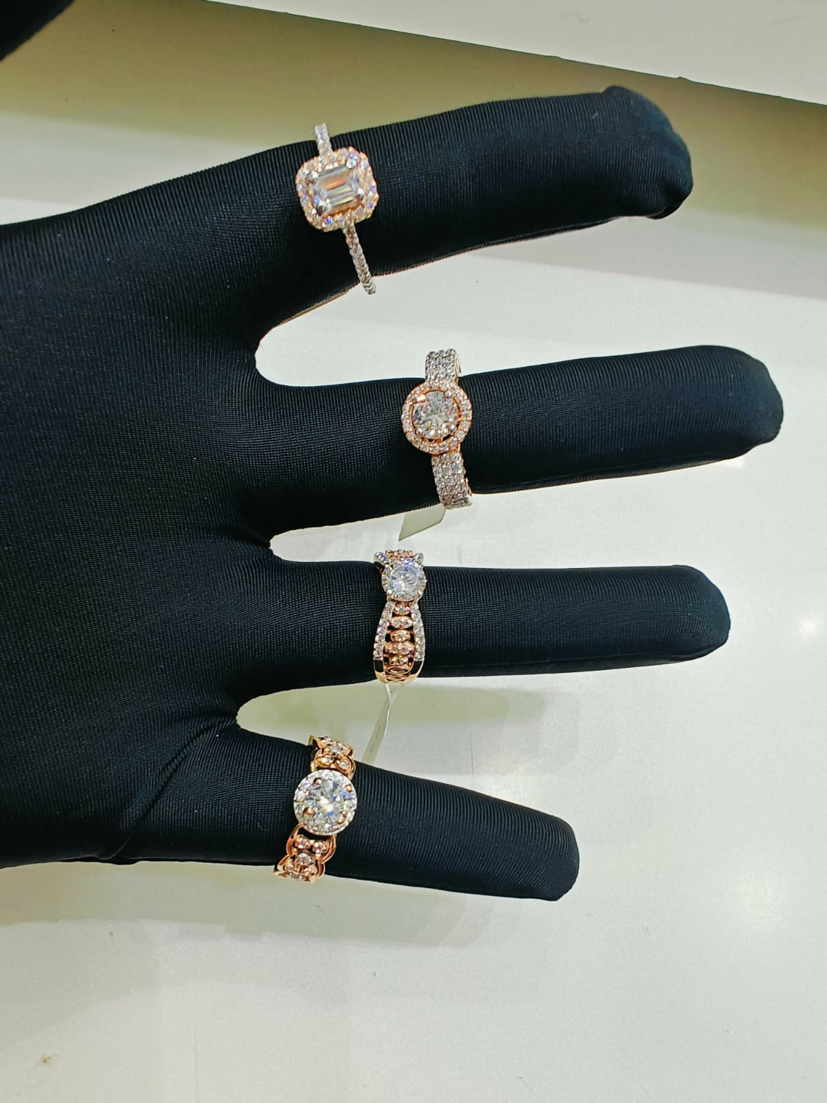 18kt Rose Gold Ladies Rings Sarafa Bazar India