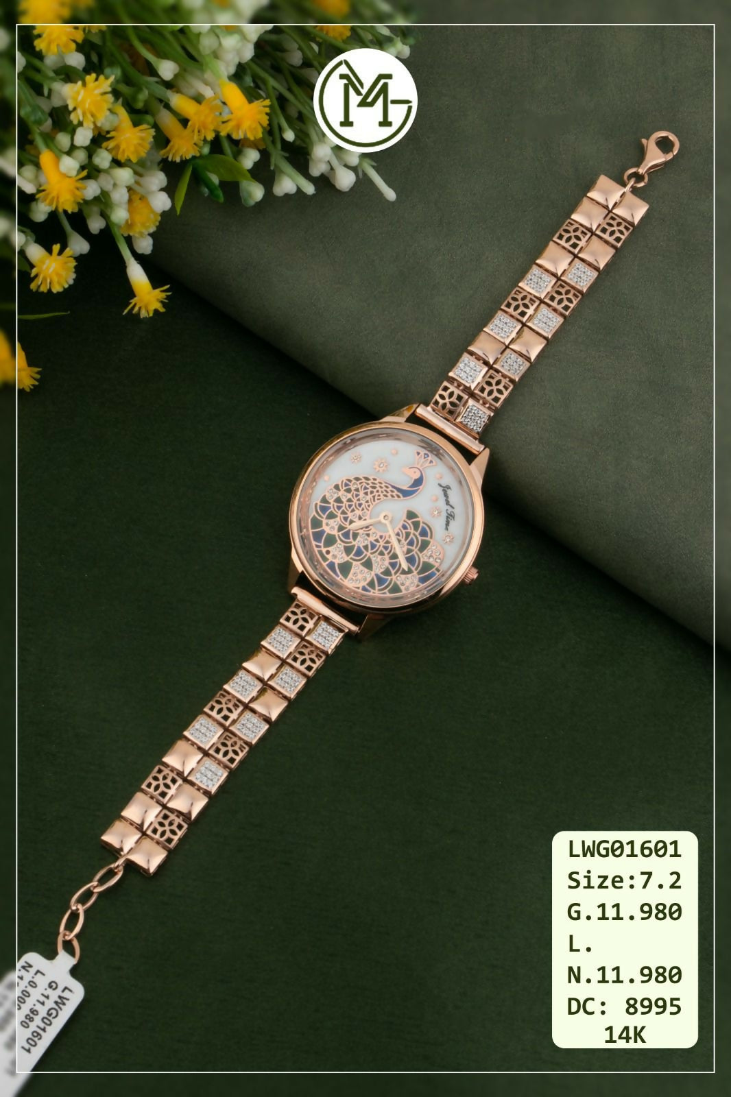 14kt Rose Gold Ladies Watches Sarafa Bazar India