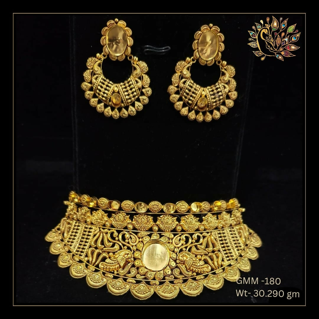 Antique Ghat Choker Set Sarafa Bazar India