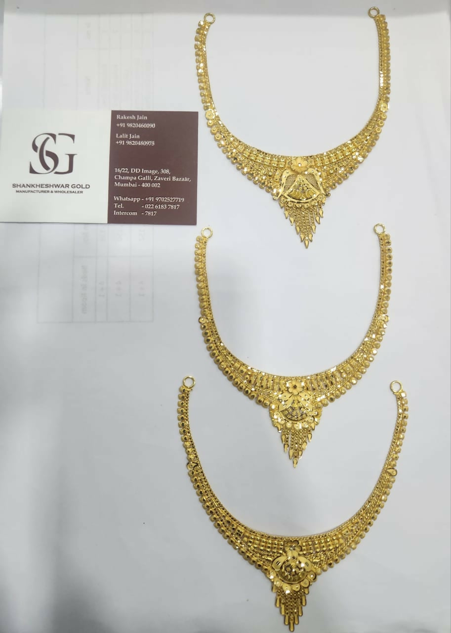 Gold Necklace Sarafa Bazar India