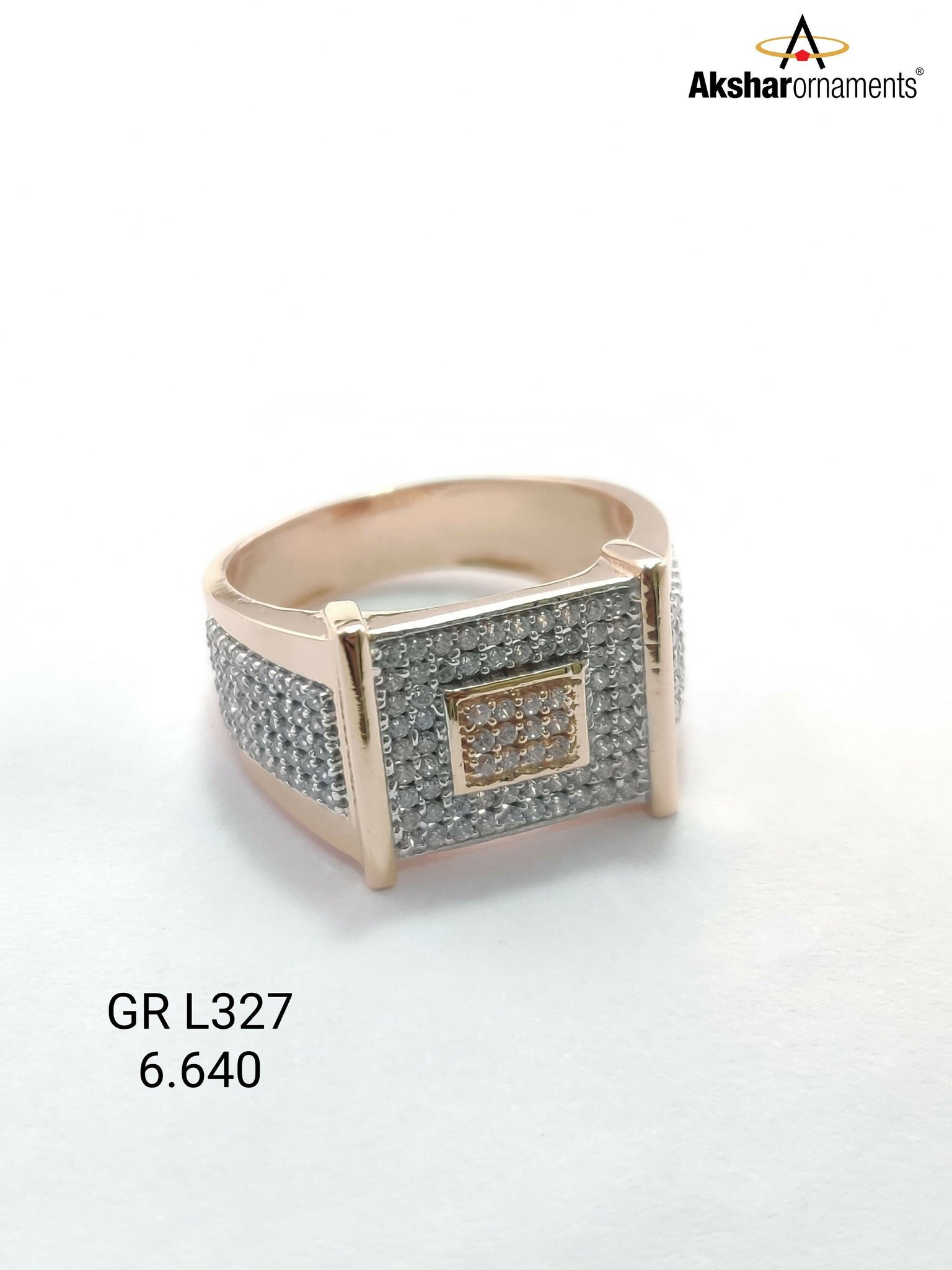 Rose Gold Gents Ring Sarafa Bazar India