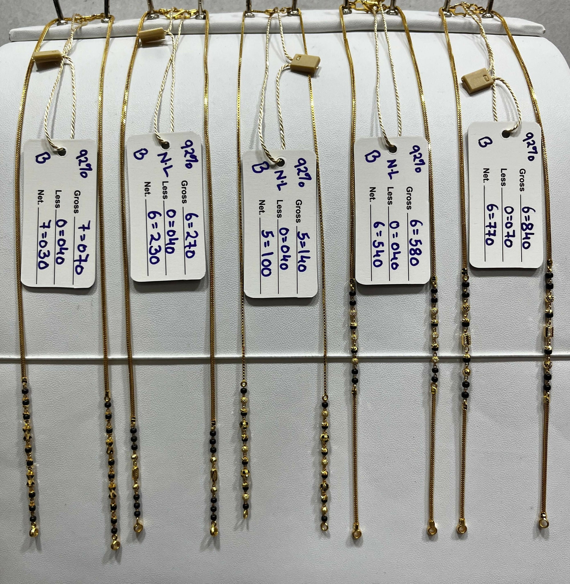 Gold Mangalsutra Chains Sarafa Bazar India