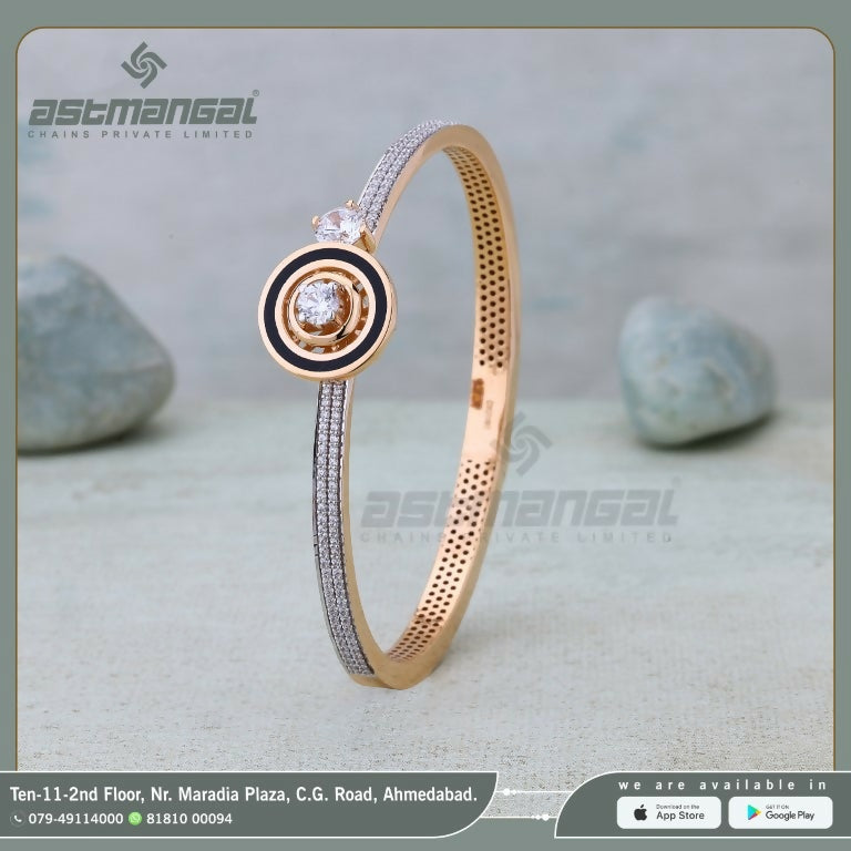 Rose Gold CZ Ladies Bracelet Sarafa Bazar India