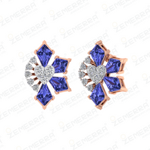 Trendy 14K Rose Gold Diamond Heart Shape Pendant Set Sarafa Bazar India