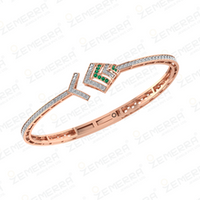 Easy to Wear 14K Gold Diamond Open Cuff Bracelets Design Sarafa Bazar India