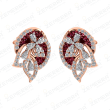Lavish 14K Gold Diamond Ruby Stone Pendant Set For Bridal Sarafa Bazar India