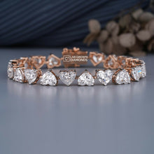 Women's Heart Tennis Bracelet Sarafa Bazar India