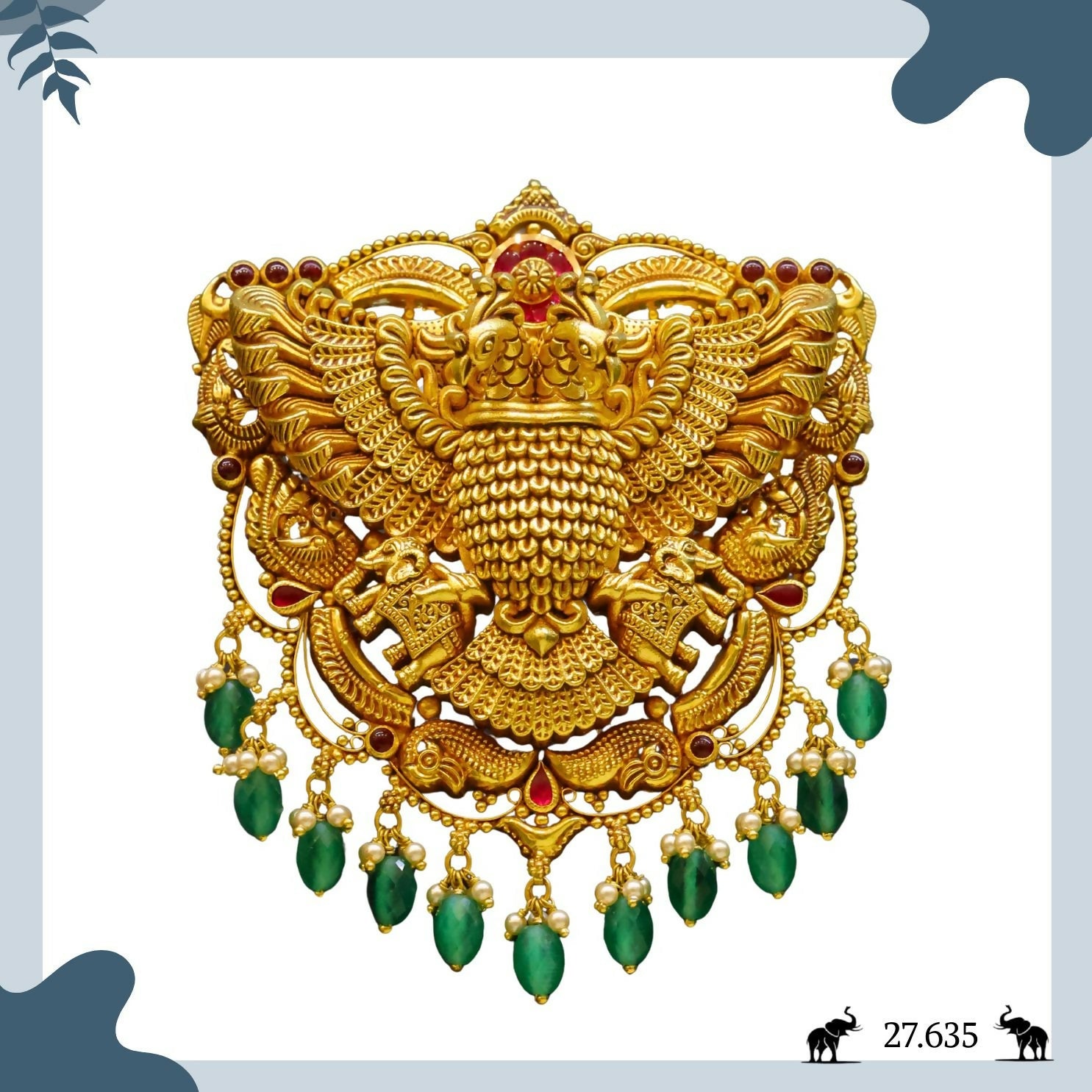 Antique Temple Pendant Sarafa Bazar India