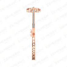 Unique 14K Gold Clover Link Diamond Ruby Bangle Bracelet Sarafa Bazar India