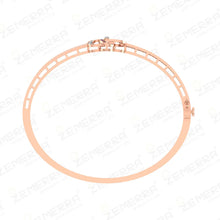 Unique 14K Gold Clover Link Diamond Ruby Bangle Bracelet Sarafa Bazar India