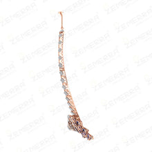 Unique 14K Gold Diamond Blue Kite Stone Necklace Set Sarafa Bazar India