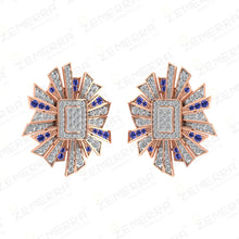 Unique 14K Gold Sunburst Amethyst Diamond Pendant Set Sarafa Bazar India