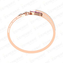 Unique 14K Rose Gold Diamond Bracelets With Kite Stone Sarafa Bazar India