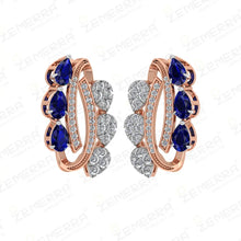 Unique 14K Rose Gold Diamond Pendant Full set Design Sarafa Bazar India