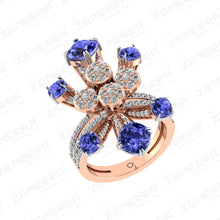 Unique 14K Rose Gold Diamond Rings for You Sarafa Bazar India