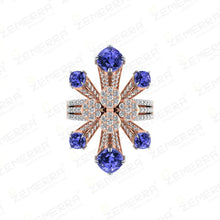 Unique 14K Rose Gold Diamond Rings for You Sarafa Bazar India