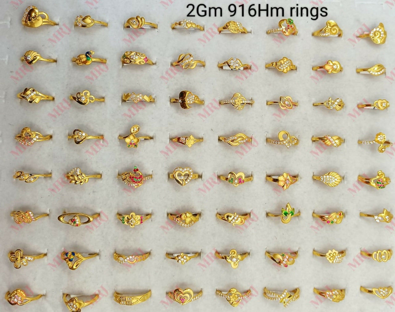 22kt CZ Ladies Rings Sarafa Bazar India