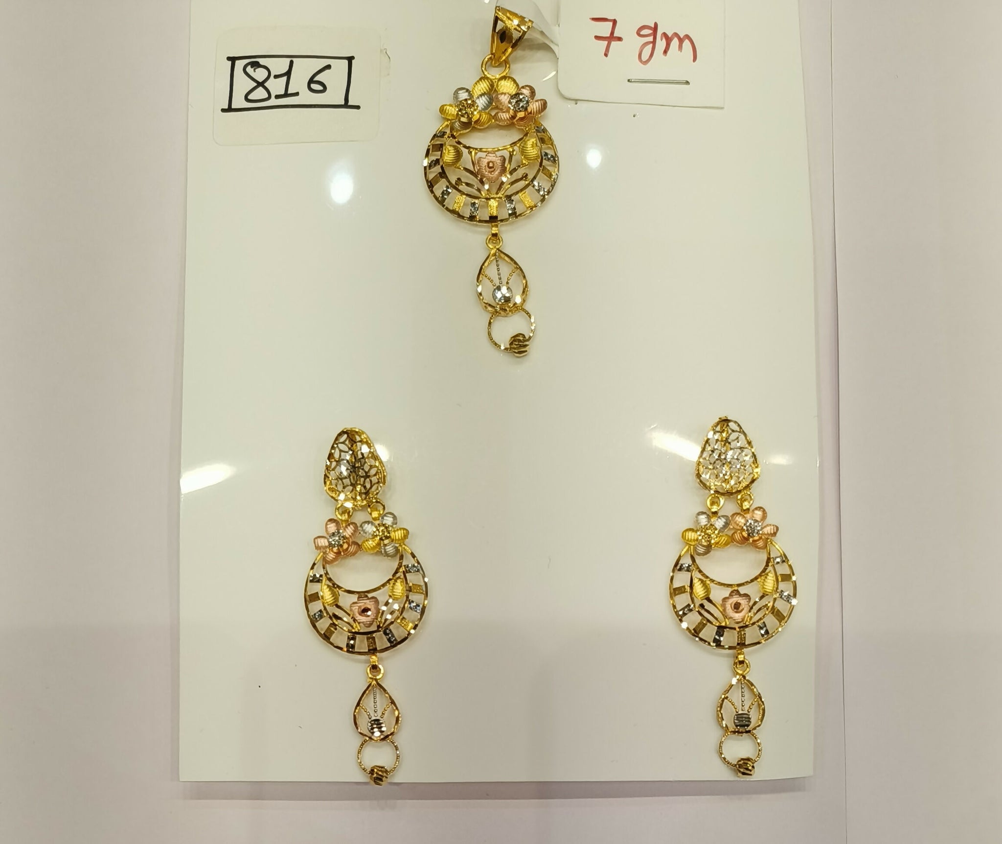 Flora Fusion Pendant Set Sarafa Bazar India