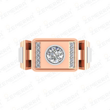 14K Rose Gold Diamond Men's Ring New Design Sarafa Bazar India