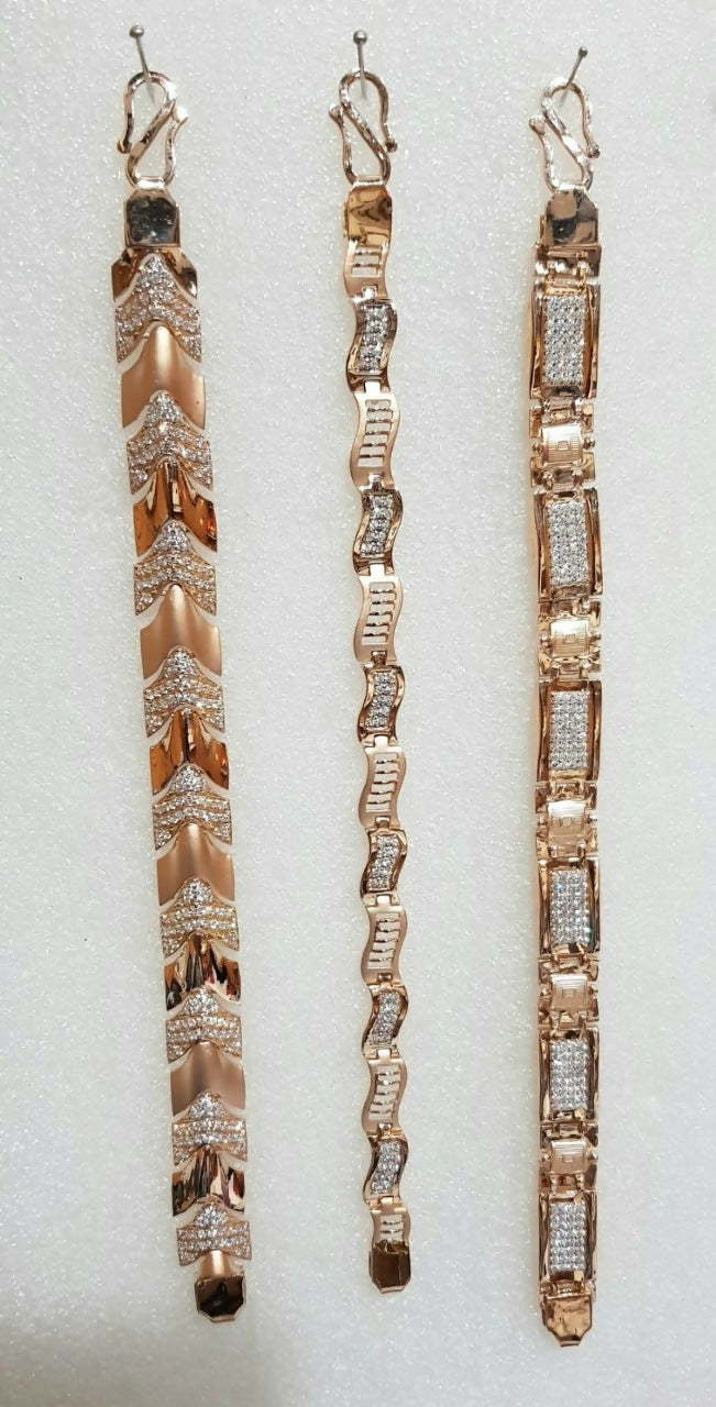 Rose Gold Gents Bracelets Sarafa Bazar India