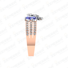 14K Gold Tanzanite Gemstone and Diamonds Ring Sarafa Bazar India