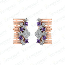 14k Rose Gold Pendant with Diamonds & Gemstones Sarafa Bazar India