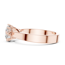 Round Cut Lab Grown Diamond Women's Ring 9Kt Rose Gold LR-1 Sarafa Bazar India