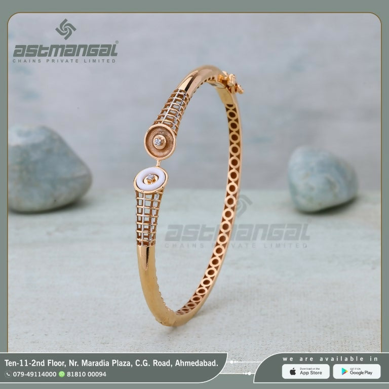 Rose Gold CZ Ladies Bracelet Sarafa Bazar India