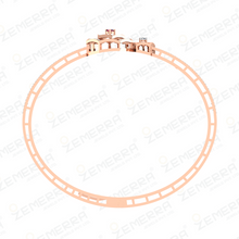 Hot Selling 14K Rose Gold Diamond Open Bangle Bracelets Sarafa Bazar India