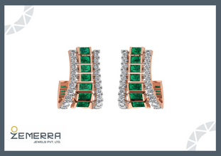 Daily Wear 14K Gold Diamond Hoop Earrings