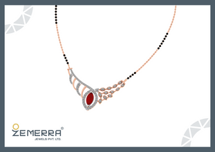 Timeless 14K Diamond Mangalsutra Necklace Sarafa Bazar India