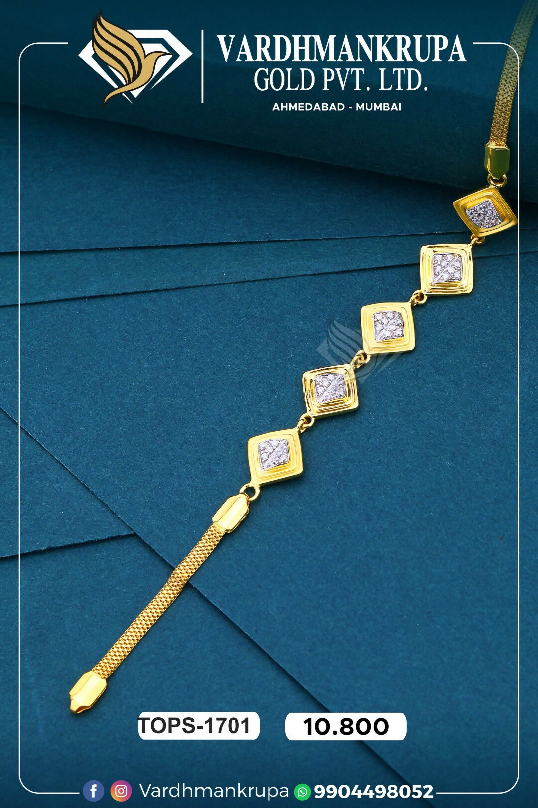 CZ Ladies Bracelet Sarafa Bazar India