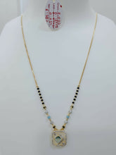 Short mangalsutra cz colour stones Sarafa Bazar India