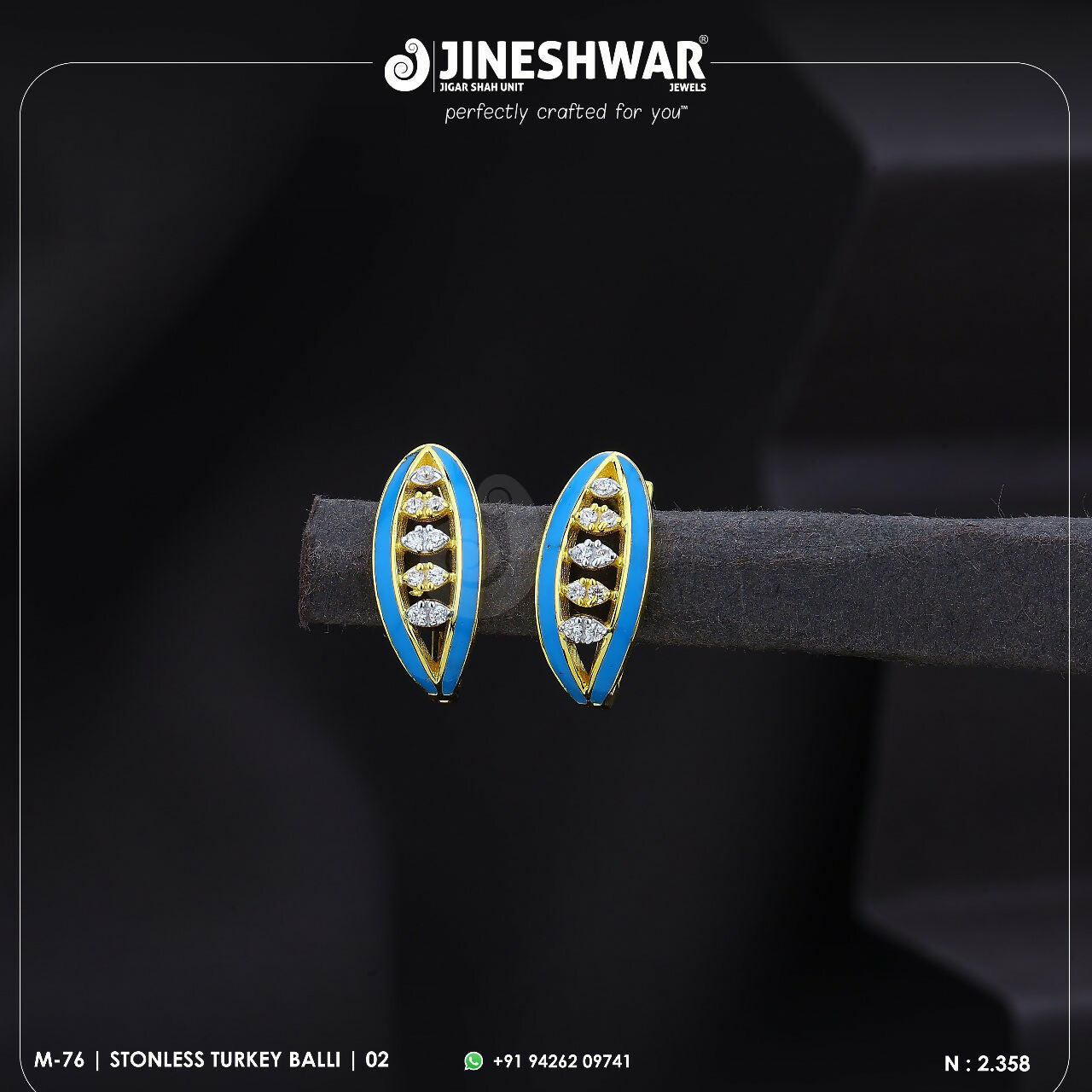 18kt Stonless Turkey Bali Sarafa Bazar India