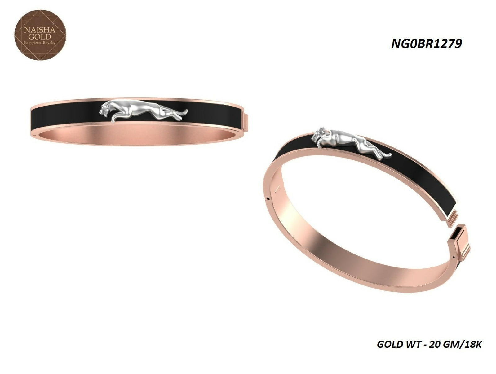 18kt Rose Gold Gents Bracelet Sarafa Bazar India