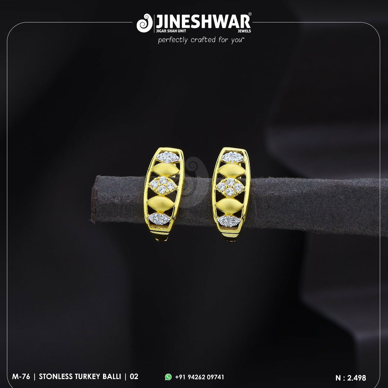 18kt Stonless Turkey Bali Sarafa Bazar India