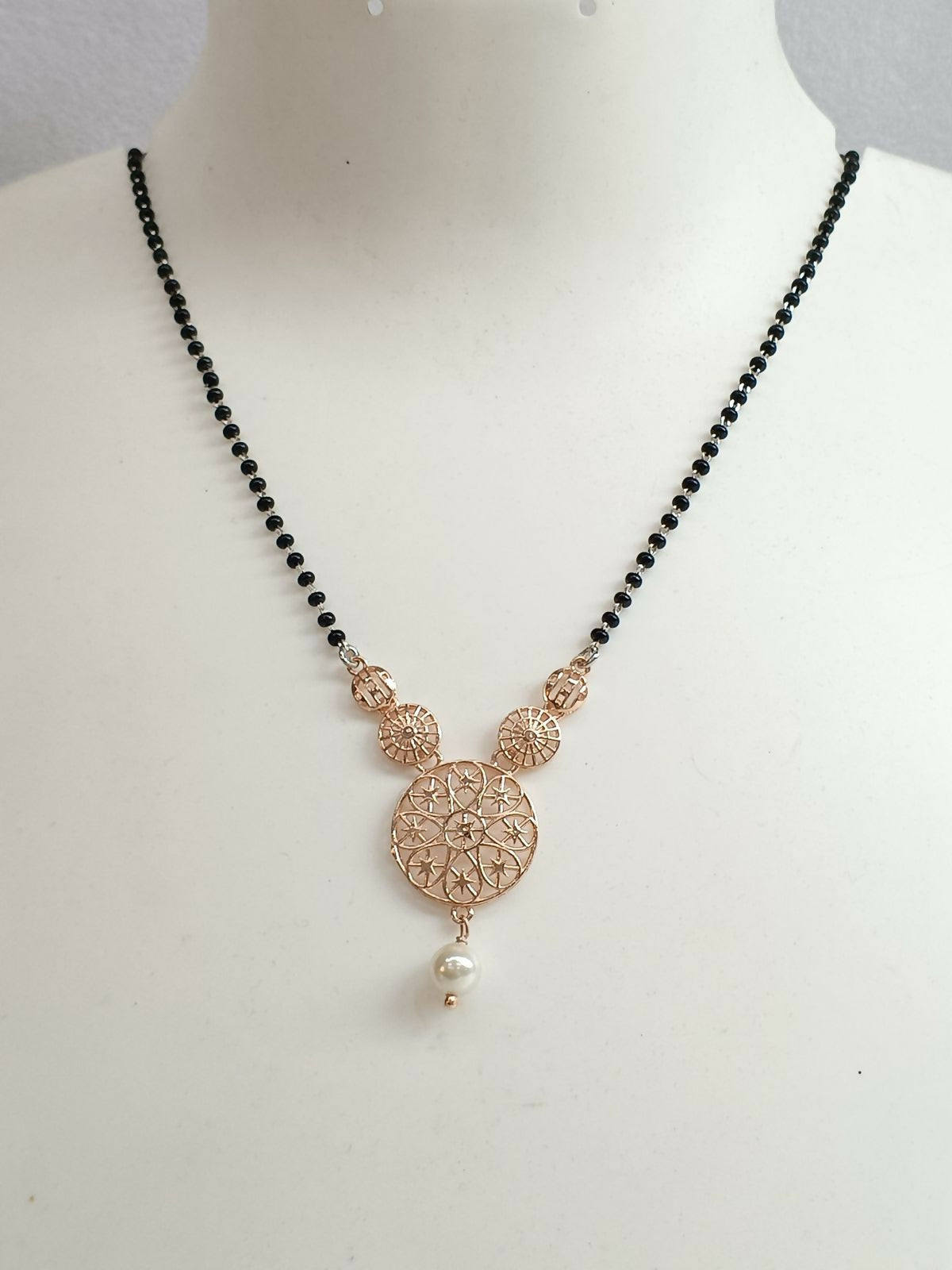 925 Silver Rose Gold Turkey Mangalsutra Sarafa Bazar India