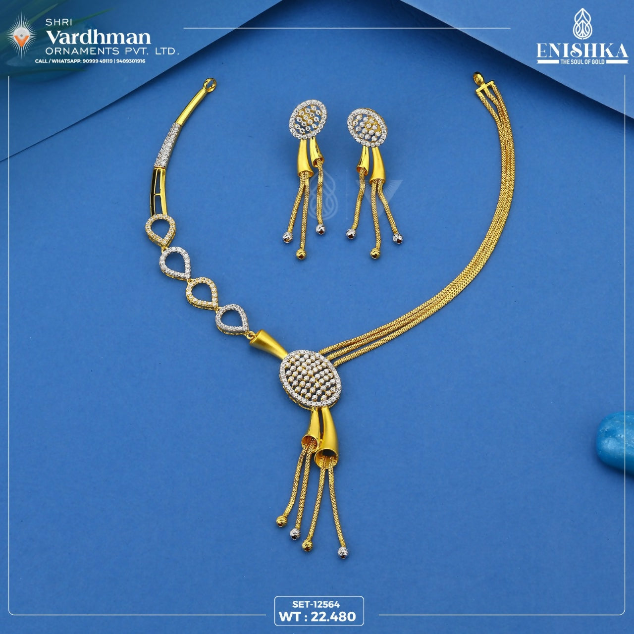 CZ Necklace Sarafa Bazar India