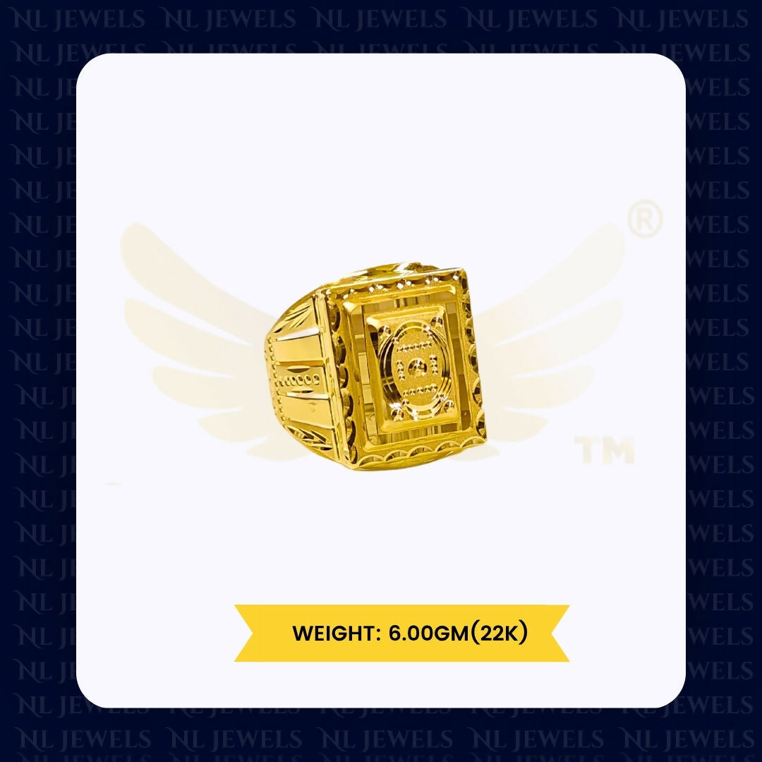 22kt Handmade Gents Ring Sarafa Bazar India