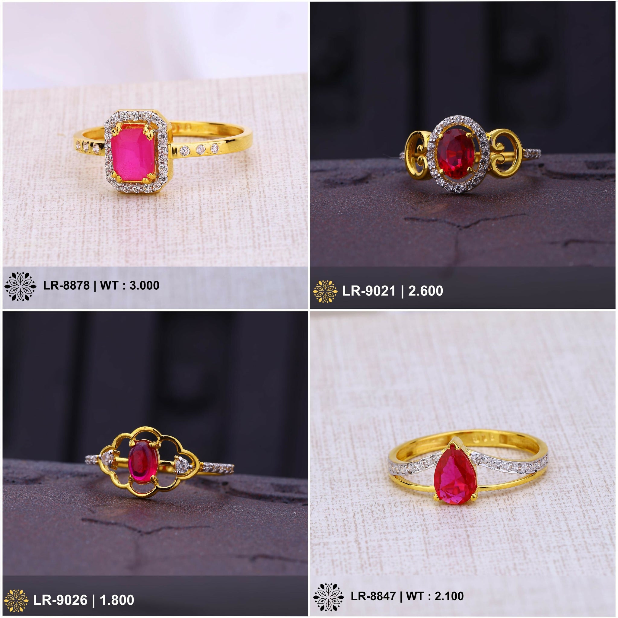 CZ Ladies Rings Sarafa Bazar India